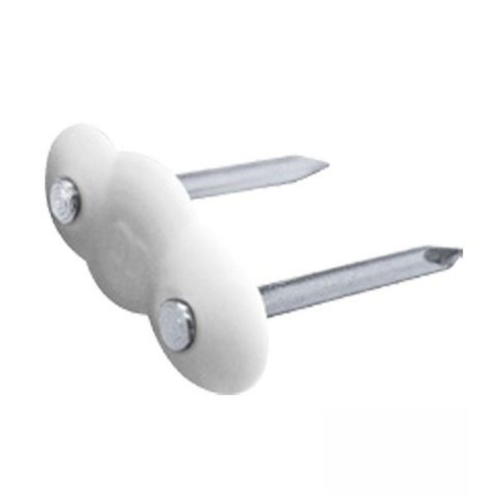 Fixador Para Fio Duplo Branco 20 Unidades Bemfixa