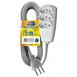 Extensao Sort Pp 3 Tomadas 5Metros Branco Gelo Daneva