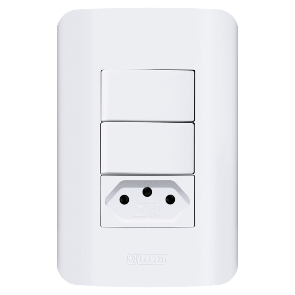 Interruptor 2 Simp+Tom 20A Canoa Branca Romazi