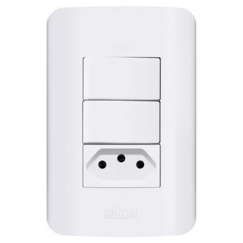 Interruptor Canoa 2 Paralelo+Tomada 20A Branco Romazi | Veneza