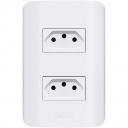 Tomada Canoa 2 Tomada 2P+T 10A Branco Romazi