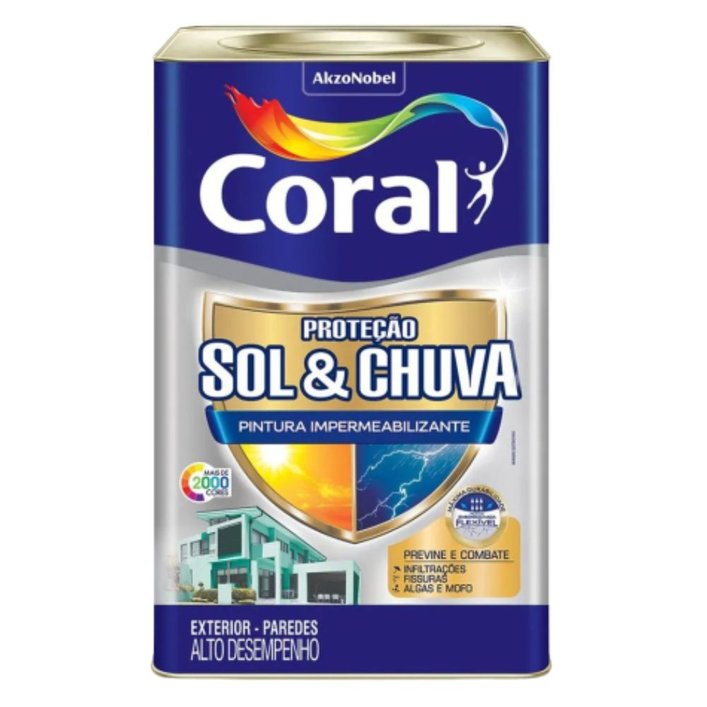 Selador Impermeabilizante Proteção Sol E Chuva 18L Coral