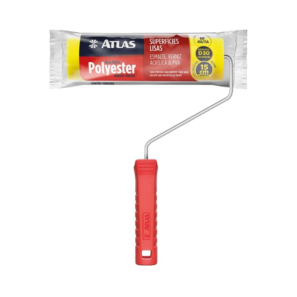 Rolo Espuma Poliéster Com Garfo 15Cm 406/15A Atlas