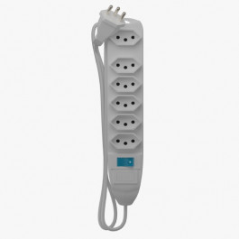 Protetor De Linha Com 6 Tomadas Branco Exatron