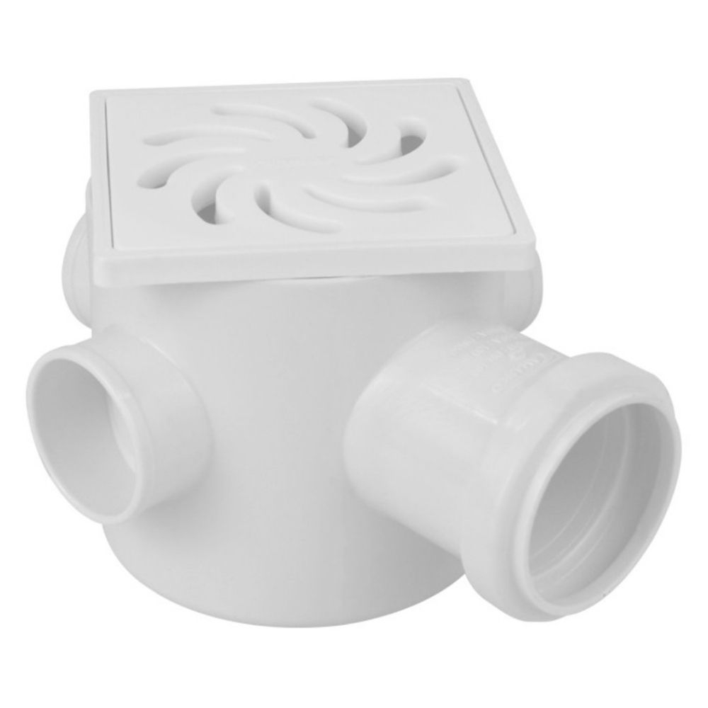 CAIXA SIFONADA VORTICE BRANCA QUADRADA 100X100X50 AMANCO