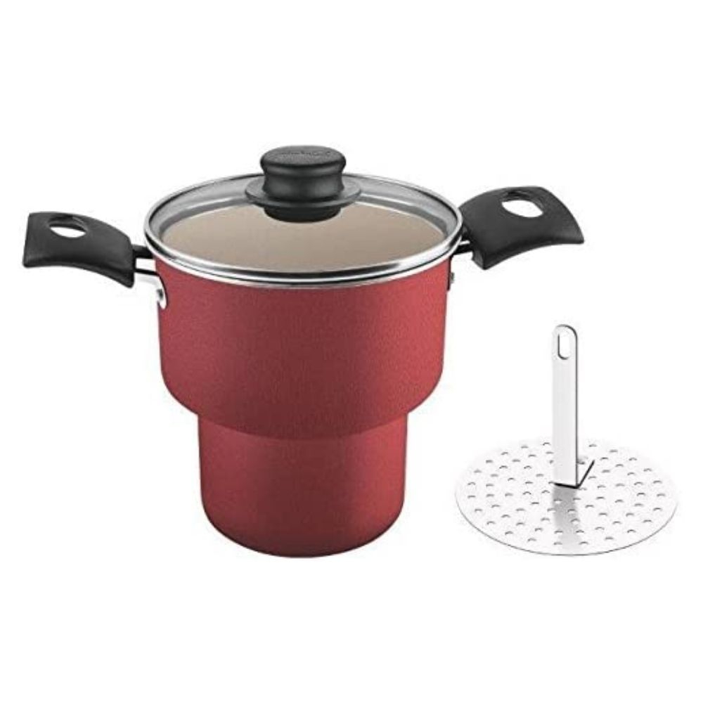 Cuscuzeira De Alumínio  Turim Vermelho 14Cm Tramontina