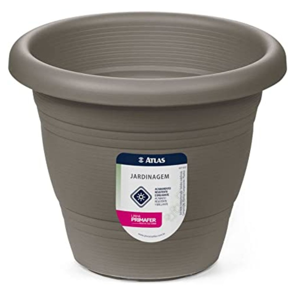 Vaso De Plástico Para Jardim 22Cm Ocre Primafer