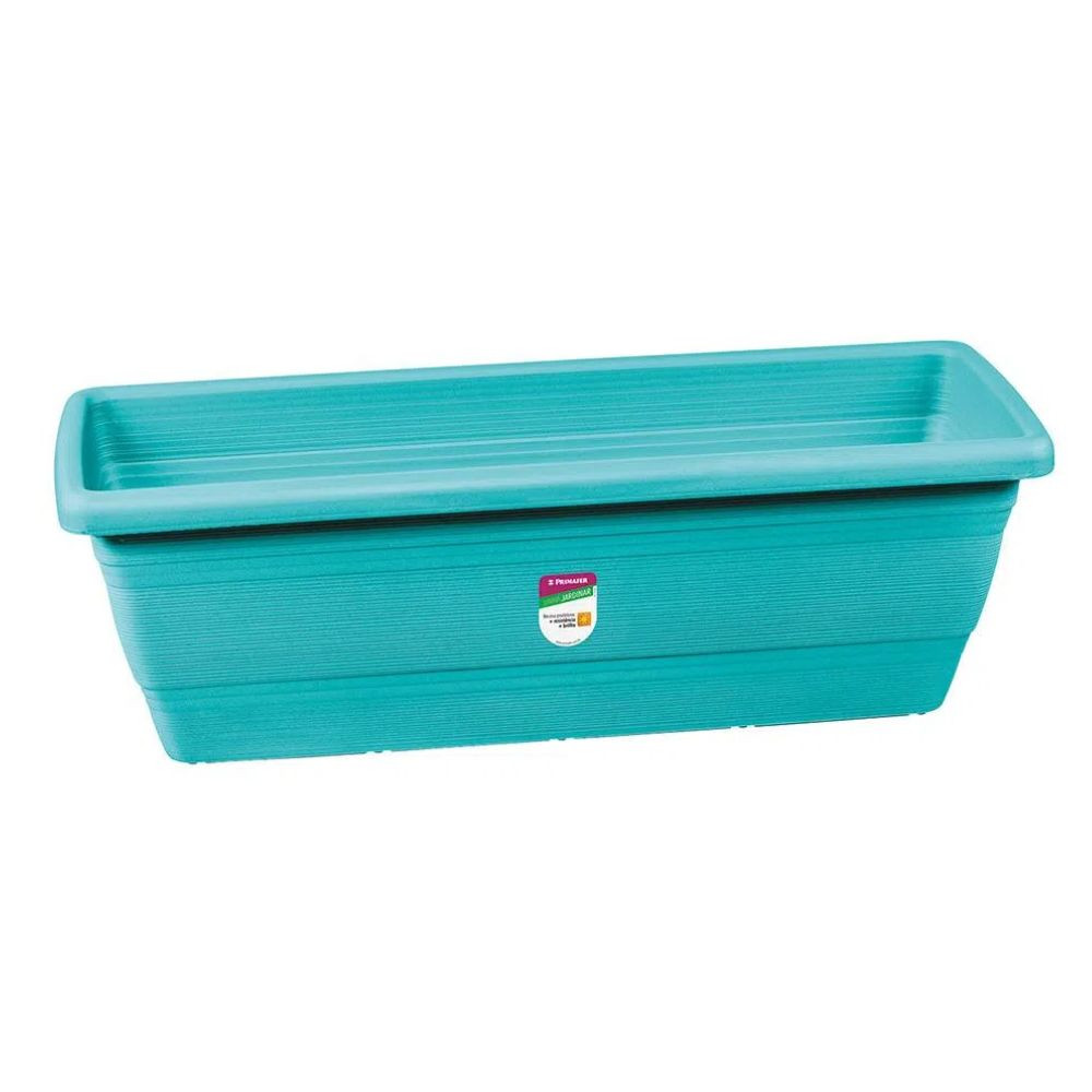 Floreira Para Jardim 50Cm Plástica Turquesa Primafer