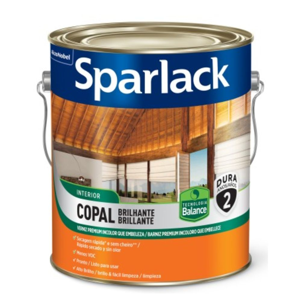 Verniz Copal Balance Brilhante Incolor 3.6L Coral Sparlack
