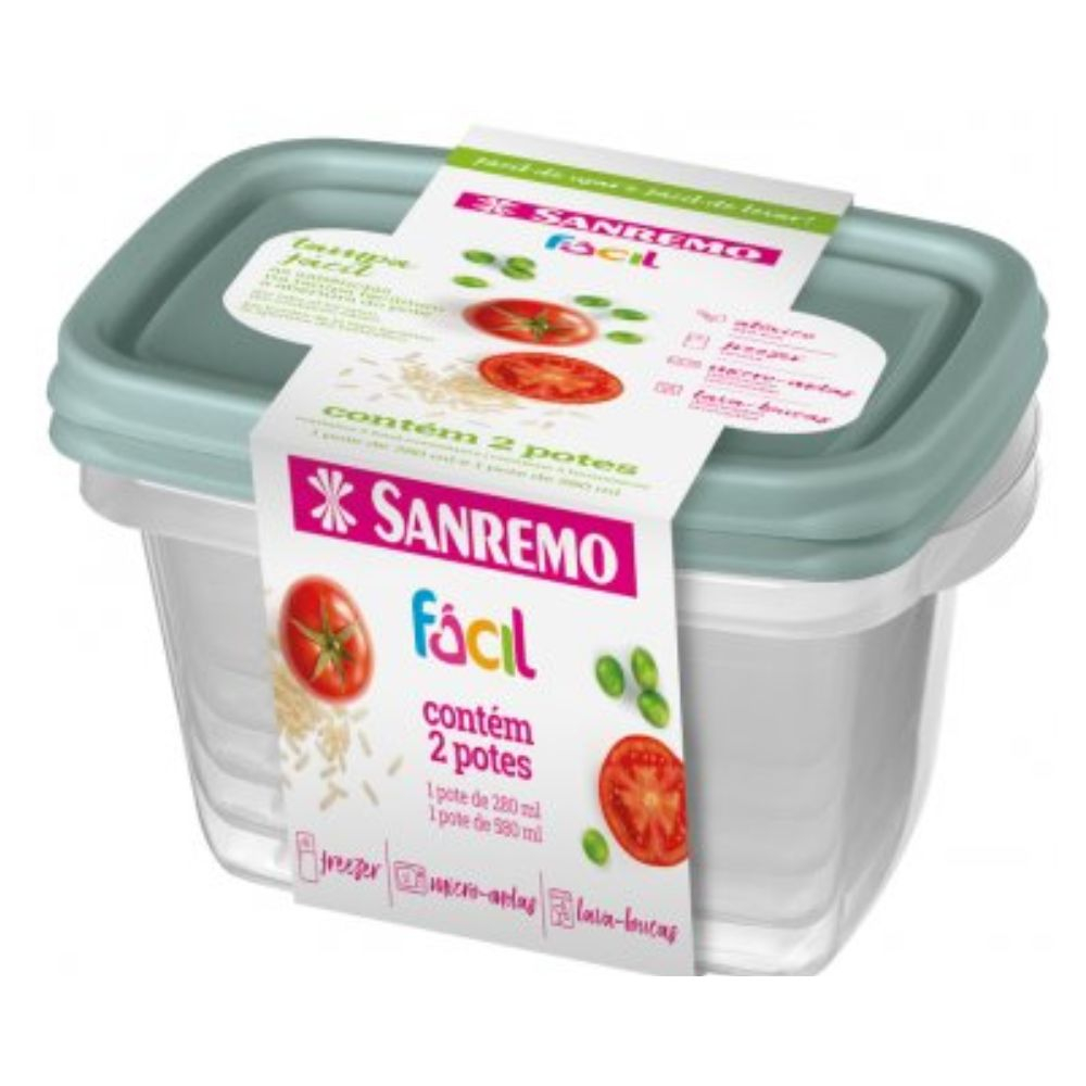 Conjunto Com 2 Potes Fácil Cor Sortida 180/6C Sanremo