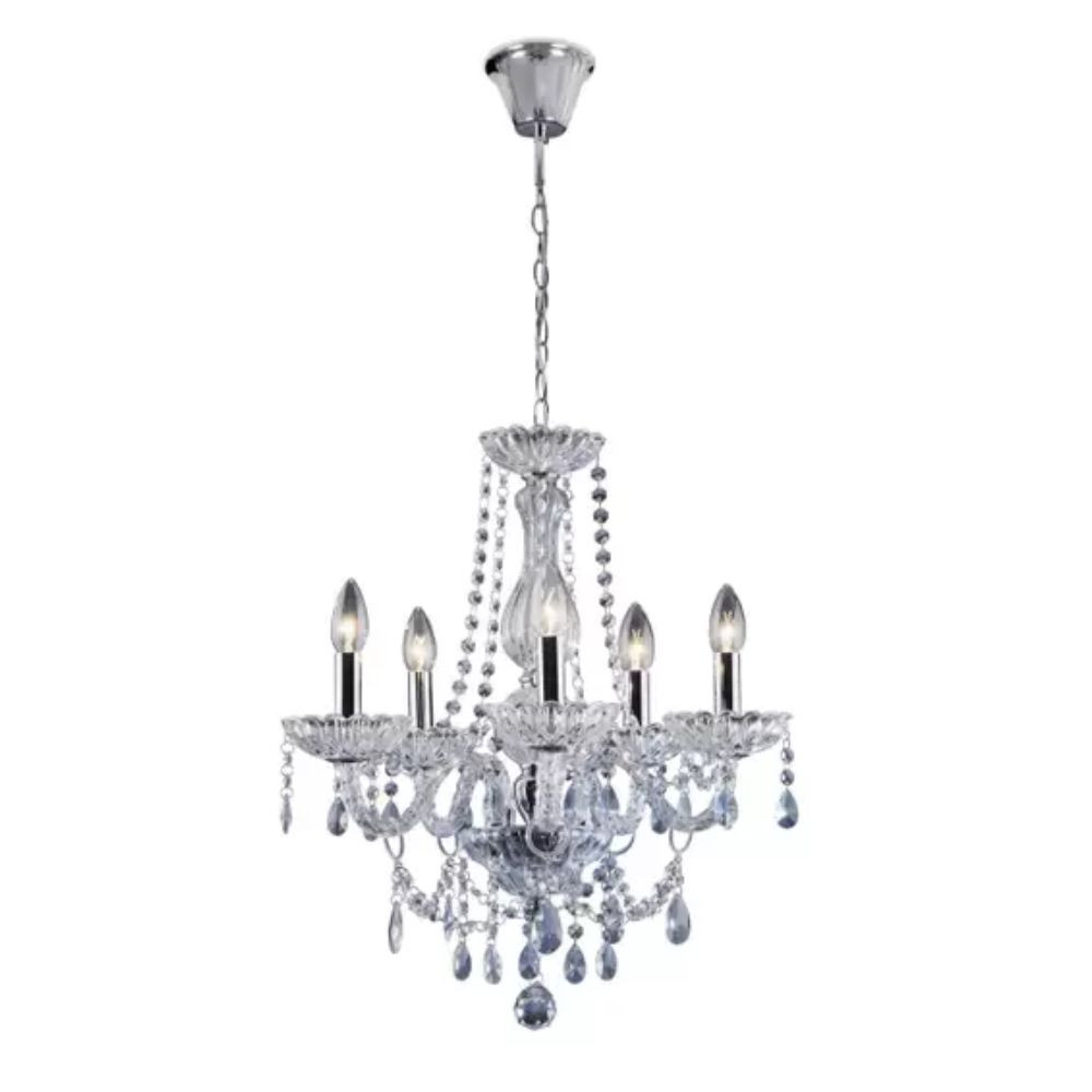 Lustre Clássico Fumê 5 Luzes E14 Llum Bronzearte