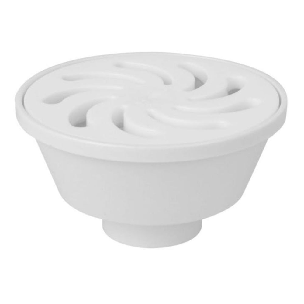 Ralo Sifonado Vortex Redondo 100X38X40Mm Branco Amanco