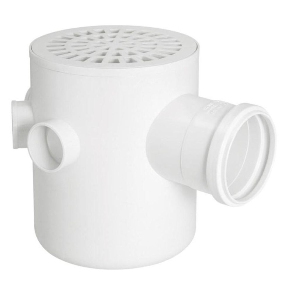 Caixa Sifonada Redonda Vórtice 150X185X75 Branco Amanco