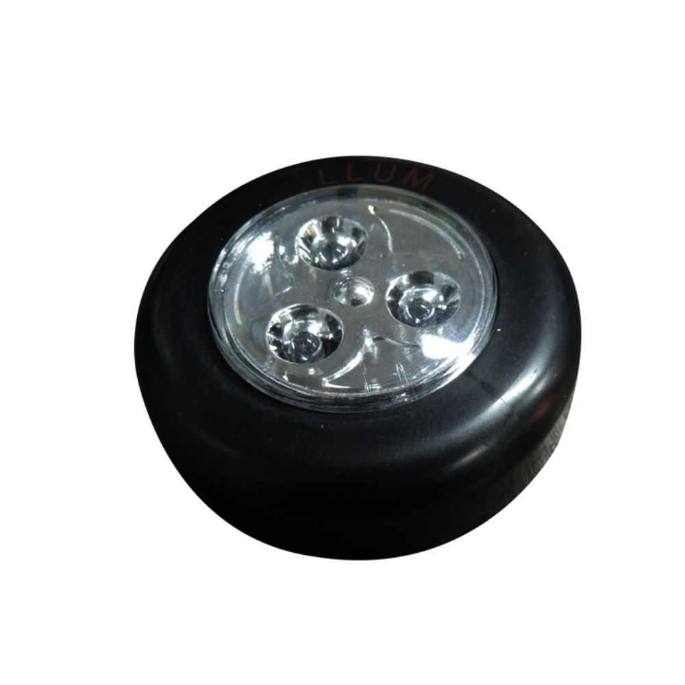 Luminária Led Button 3 Leds Preta Llum