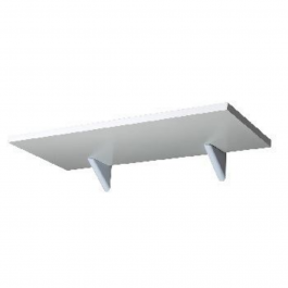 Prateleira Com Suporte Branco 20X40 Pratefix Classic