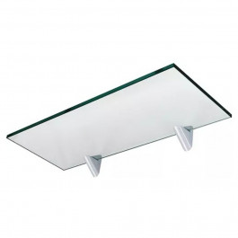 Prateleira Retangular 15X40 Vidro Com Suporte Pratefix Glass 