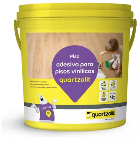 Adesivo Quartzollit Piso Vinilico Branco Gelo 4Kg