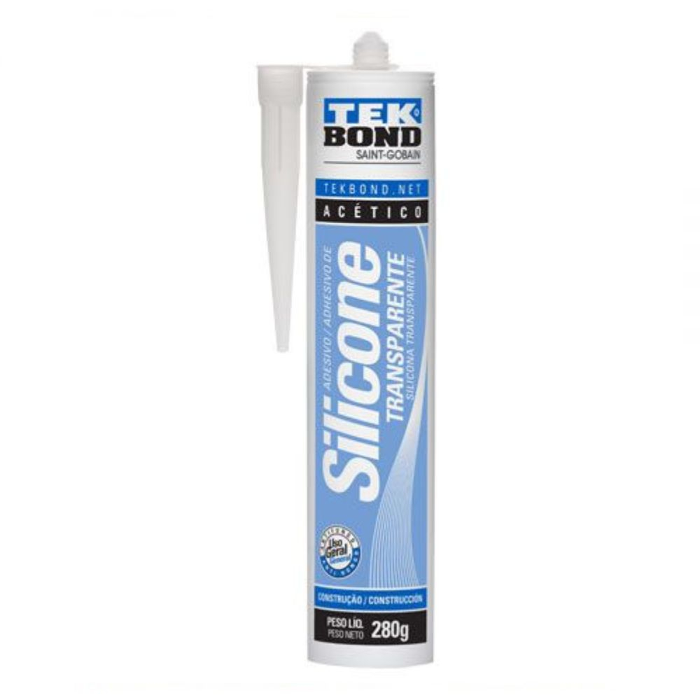 Adesivo De Silicone Acético Transparente 280G Tekbond