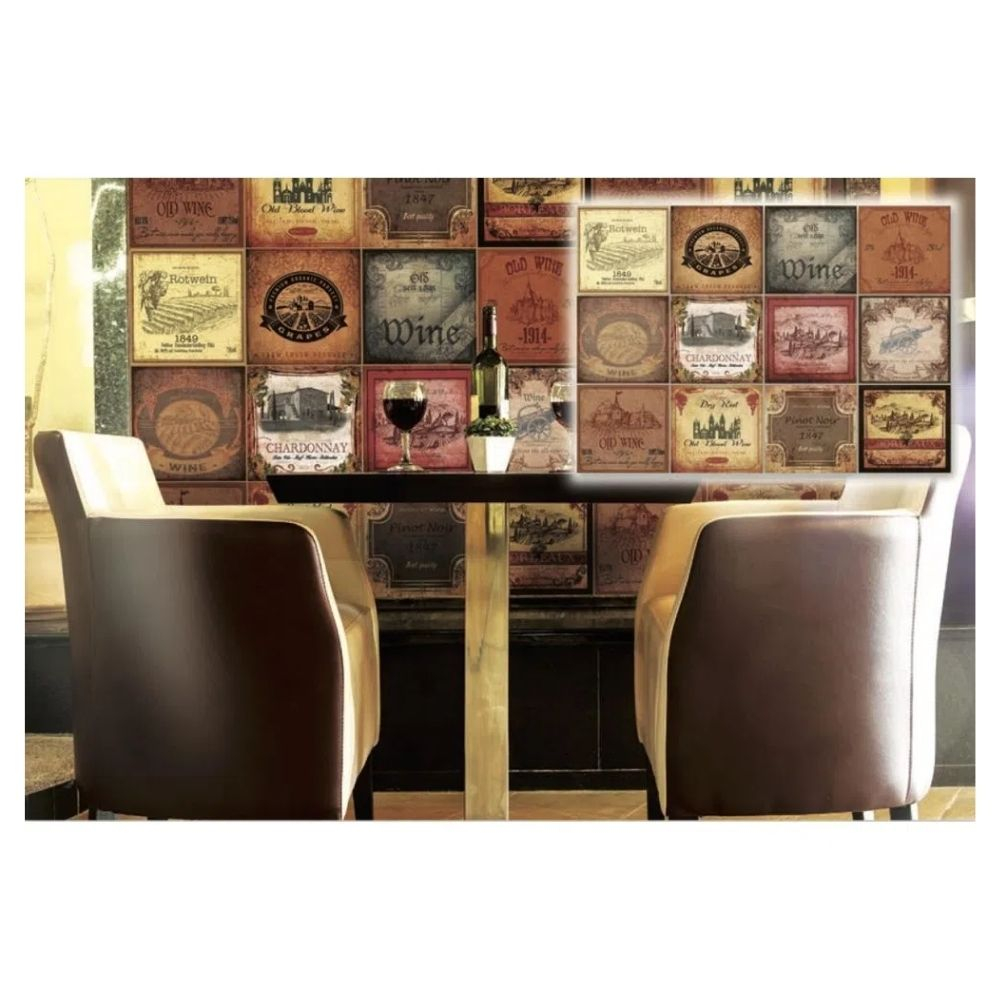 Ceramica 20X20 Wine Kit C/12 Peças Gabriella