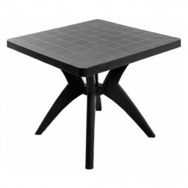 Mesa Quadrada Preta Forte Plástico