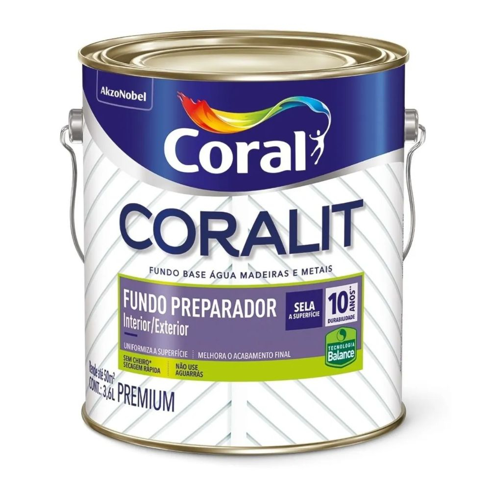 Fundo Preparador De Superfícies Branco 3,6L Coral