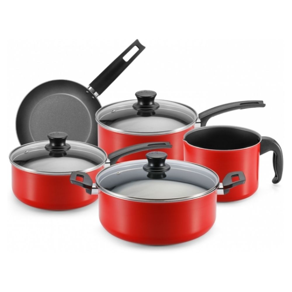 Conjunto Panelas Com 5 Peças Aa Vermelho Classic Panelux 
