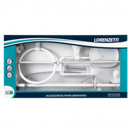 Kit De Acessorios Para Banheiro Fortti F22 C/6 Peças Branca Lorenzetti