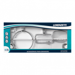 Kit Lorenzetti Acessorios Fortti F22 Com 5 Pecas Cromado