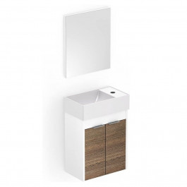 Gabinete Saveiro 2 Portas 40X22 Branco/Wengue Celite 