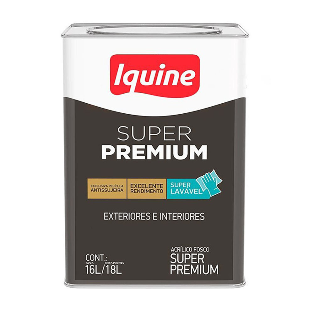 TINTA ACRÍLICA SUPER PREMIUM FOSCO BASE M 16L IQUINE