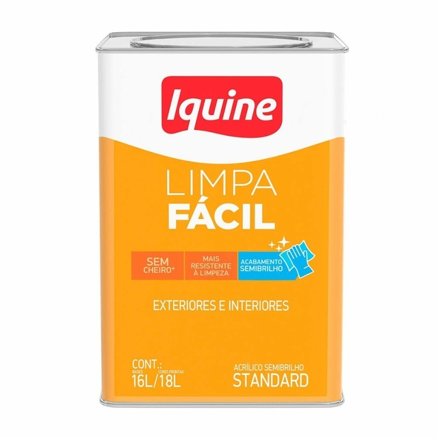 TINTA LIMPA FÁCIL SEMI BRILHO BASE P 16L IQUINE