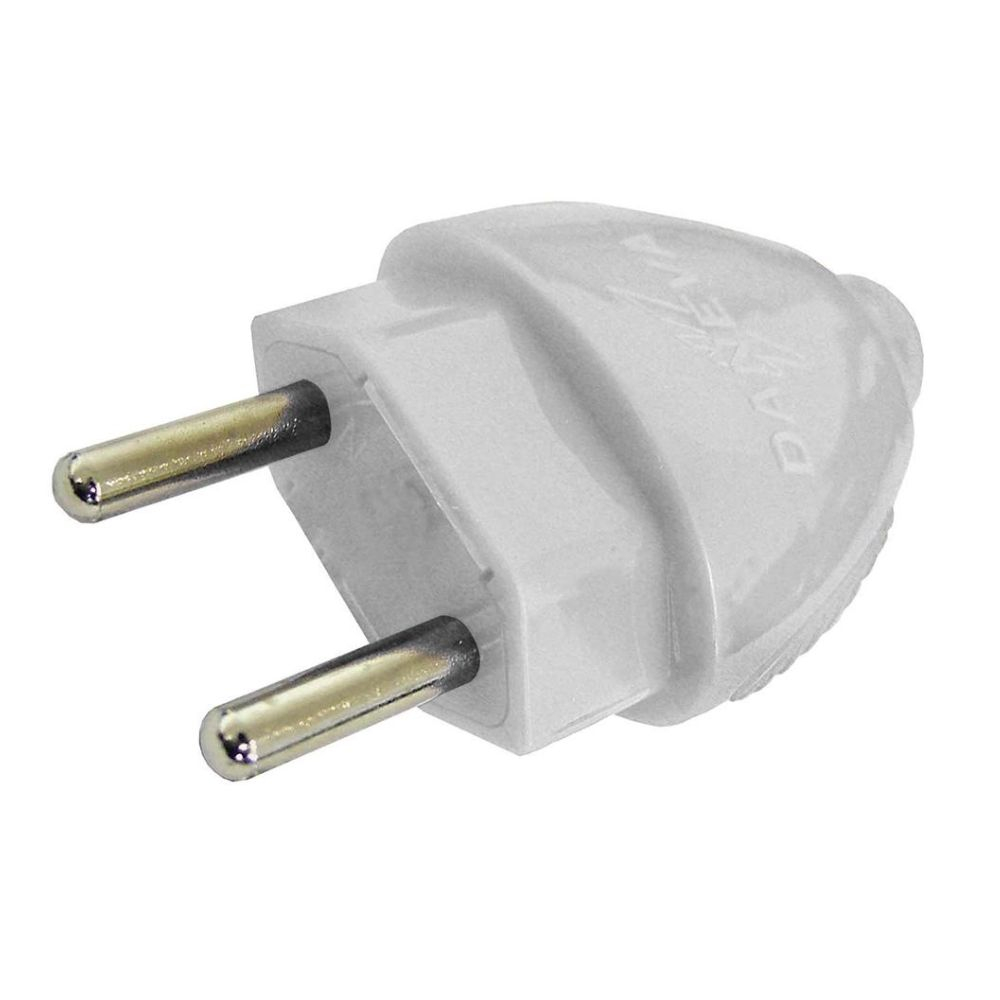 Plugue Desmontável Macho 2P 20A Branco Daneva
