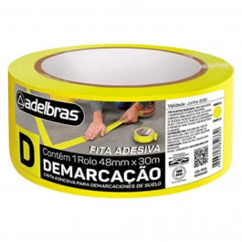 Fita Para Demarcação De Solo 48Mm 30 Metros Amarela Adelbras