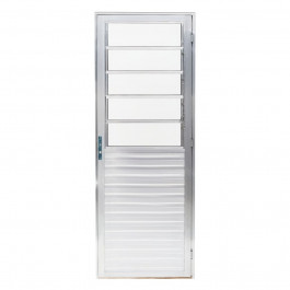 Porta Basculante 210 X 80 Vidro Canelado Esquerda Natural Quality