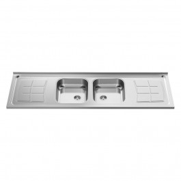 Pia De Cozinha Bali 180X56 2 Cubas N3 Ghel Plus