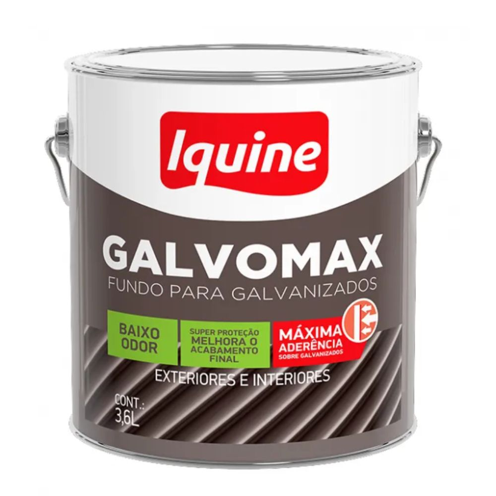 Fundo Galvomax Galvanizados Fosco Branco 3.6L Iquine