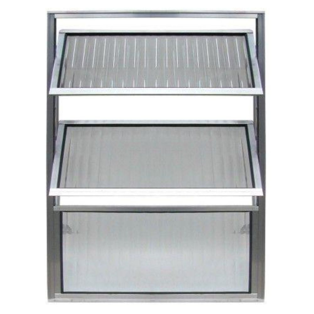 Basculante De Aluminio 40X60 Natural Vidro Canelado Quality