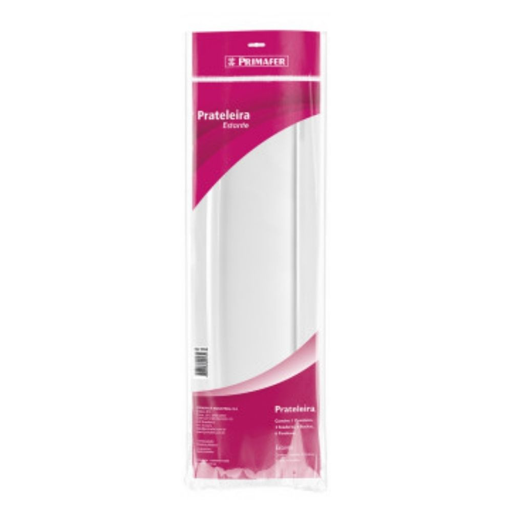 Prateleira Longa Plástico 62X17Cm Branco Primafer 