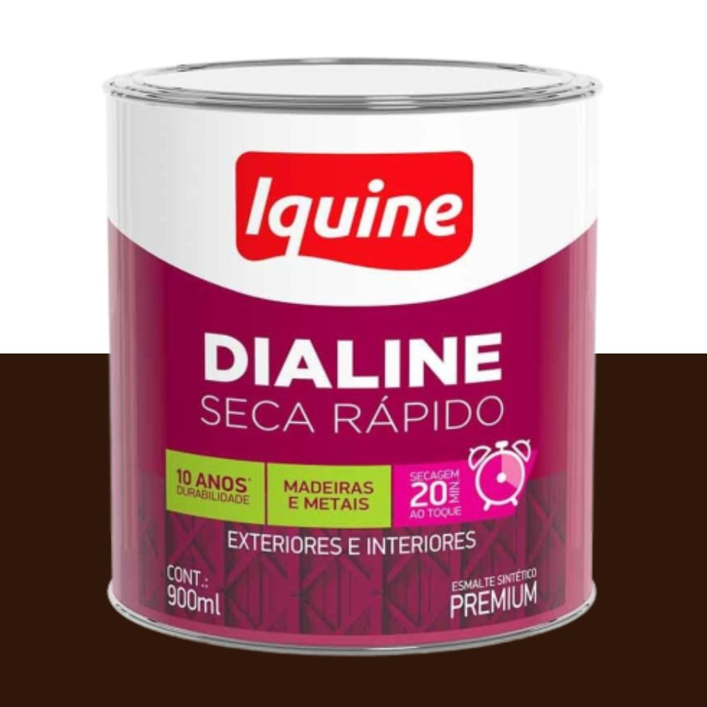 Esmate Dialine Secagem Rápida Alto Brilho Marrom 0,9L Iquine
