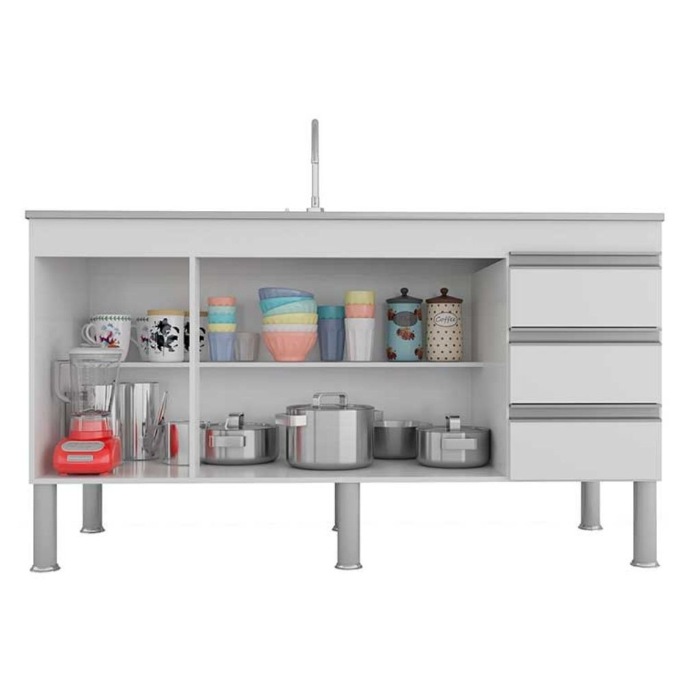 Gabinete De Cozinha Ibiza 1.44M Amendoa/Branco Mgm