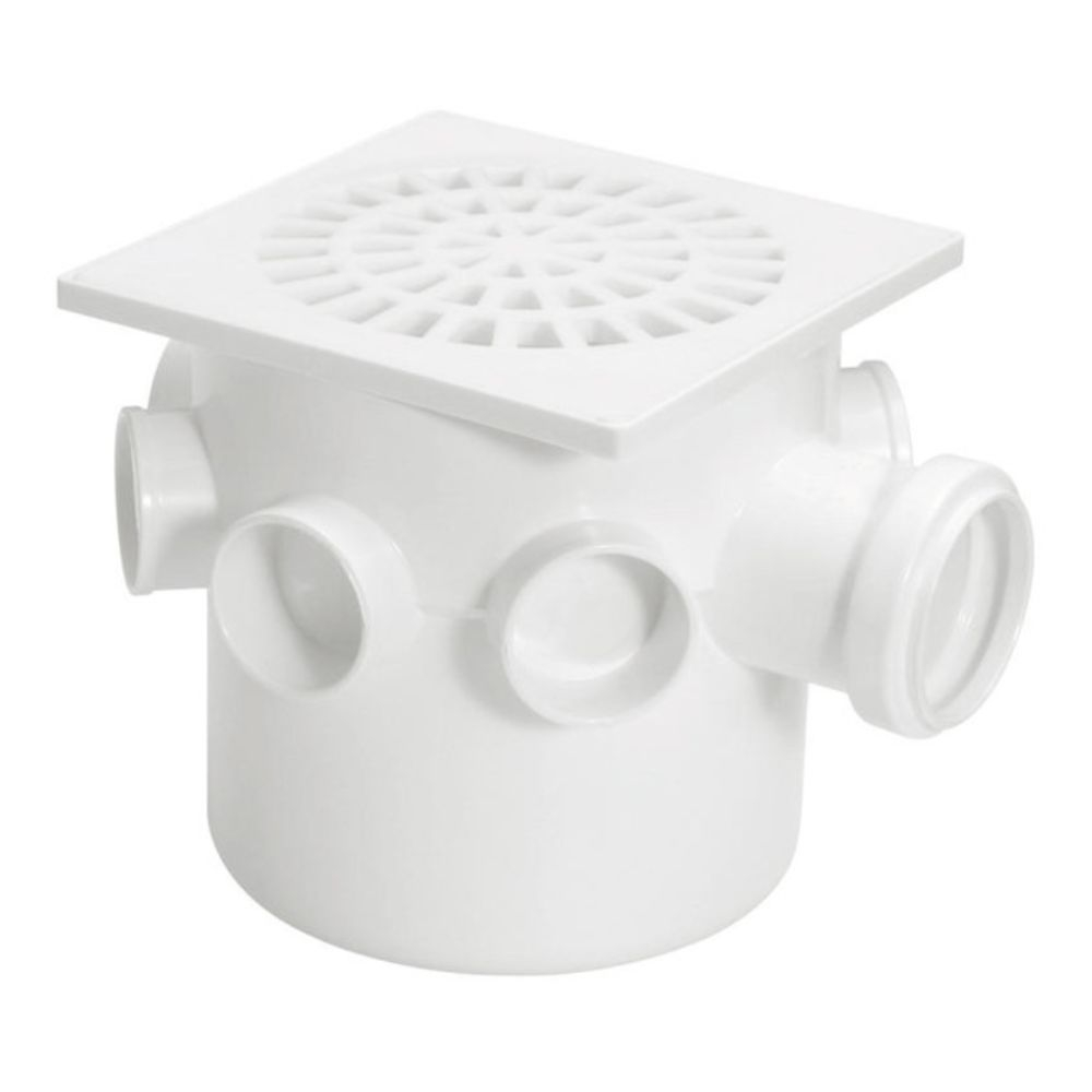 CAIXA SIFONADA QUADRADA VÓRTICE 150X150X50 BRANCO AMANCO