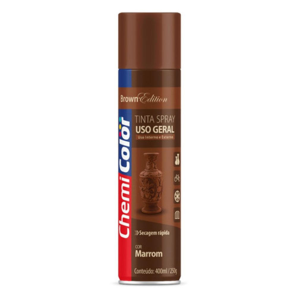 Tinta Spray Para Uso Geral Marrom 400Ml Chemicolor