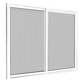 Janela De Aluminio 100X100 2 Folhas Branca Vidro Canelado Quality