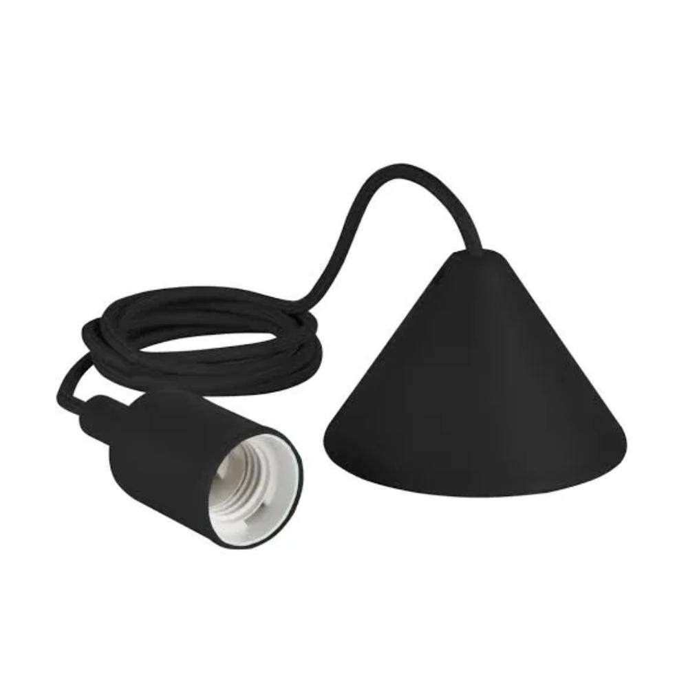 Pendente Silicone Ne-704 E27 220V Preto Neotron