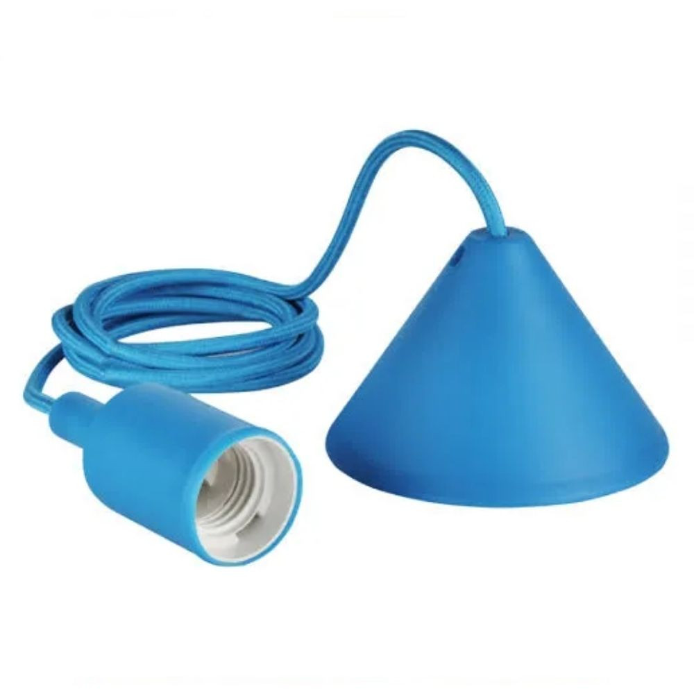 Pendente Silicone E27 Ne-705 Azul Neotron
