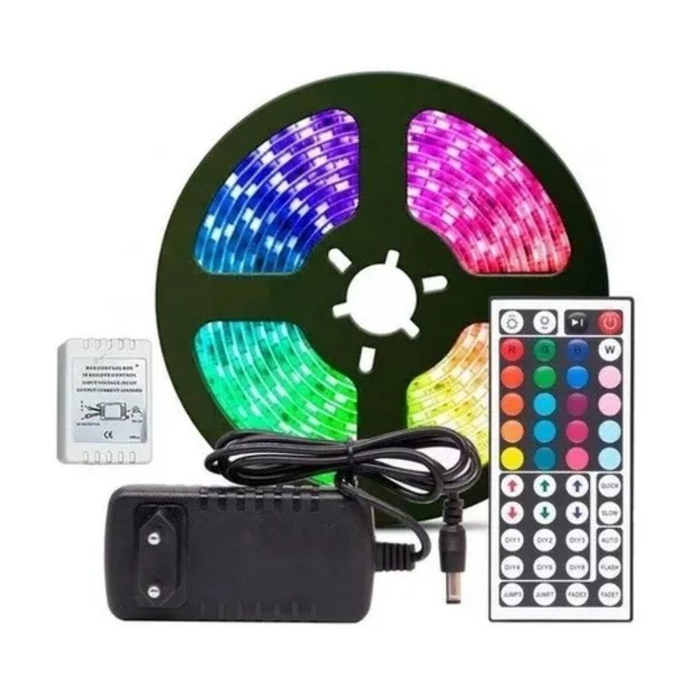 Mangueira Led 5050 12W Mt Rgb Com Controle Neotron