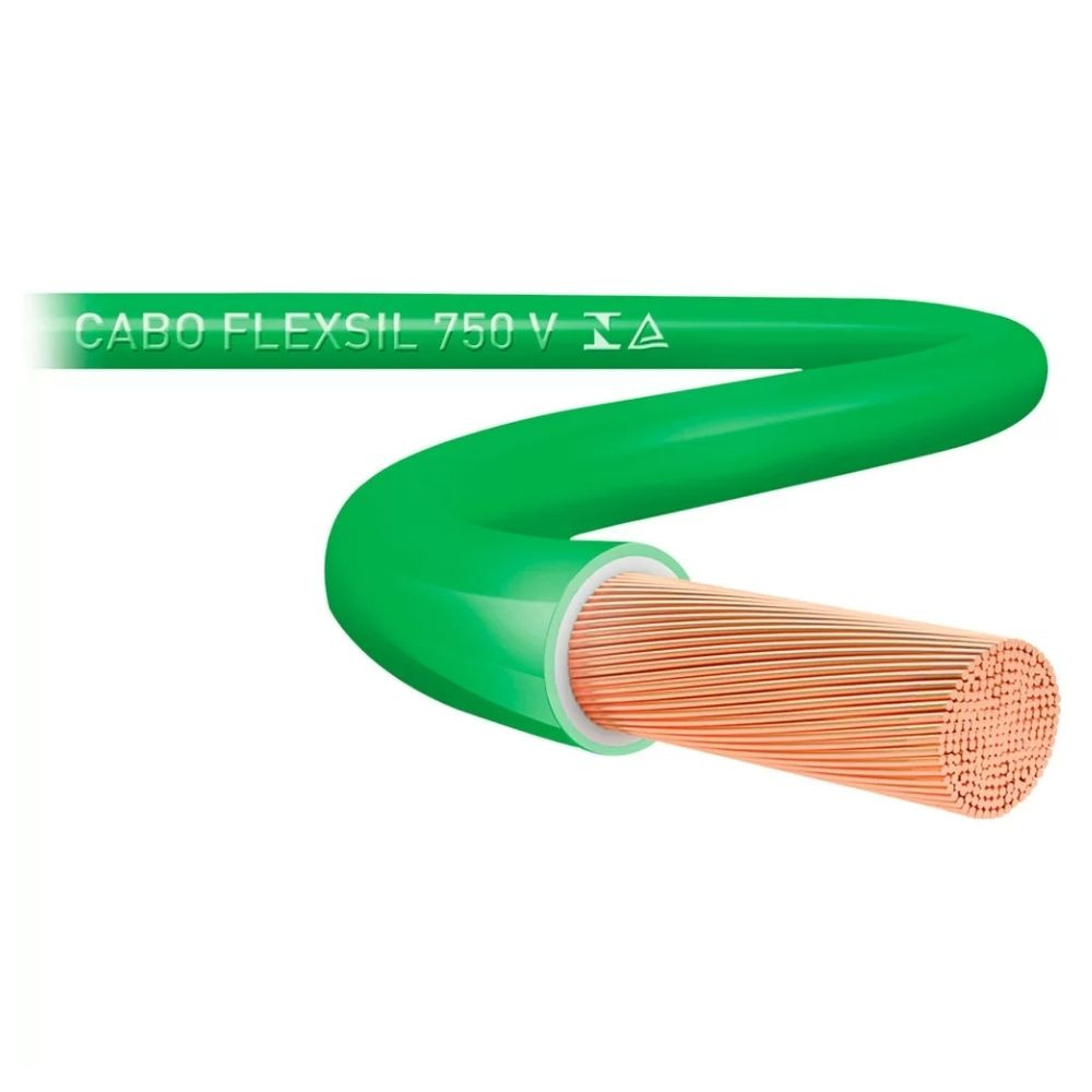 Cabo Flexível 4Mm 750V 10Mt Verde Sil