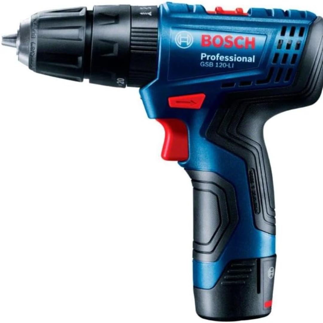 Parafusadeira Furadeira Bosch Bateria Cart Box Gsb120-Li