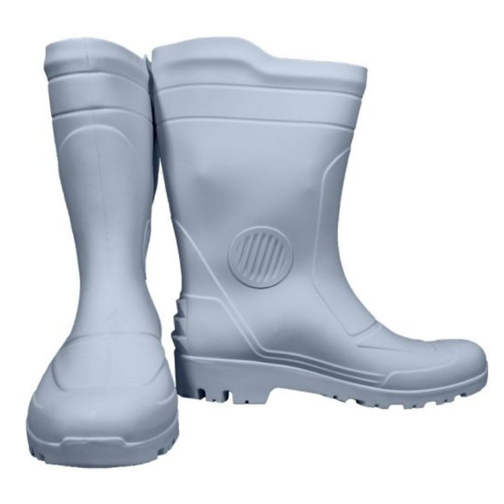 Bota De Pvc Cano Medio Branca Nº39 Pega Forte