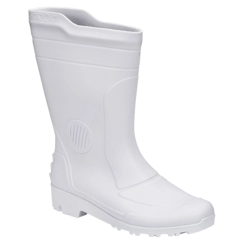 Bota De Pvc Cano Medio Branca Nº41 Pega Forte